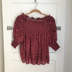 Off the shoulder floral print top